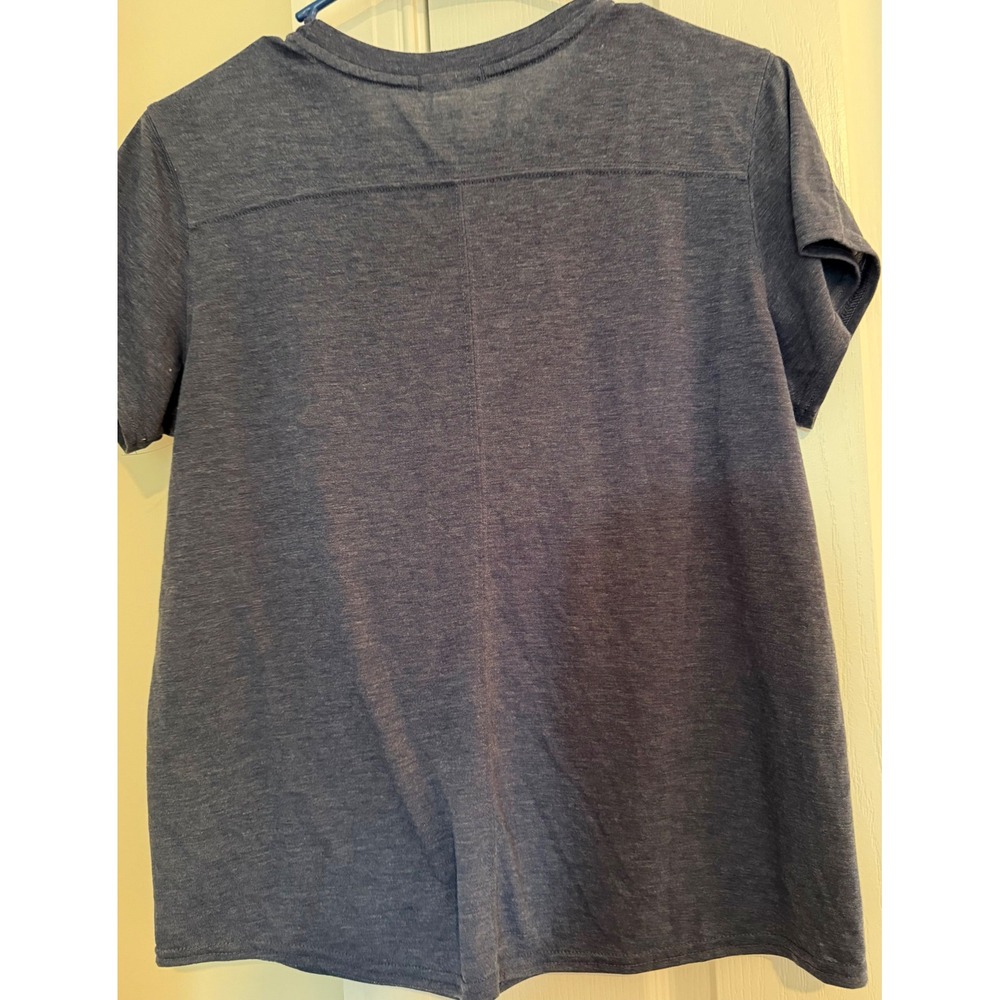 Brooks Women Running Graphic Tee Shirt Navy Blue Heather Short Sleeve Large - Picture 4 of 4